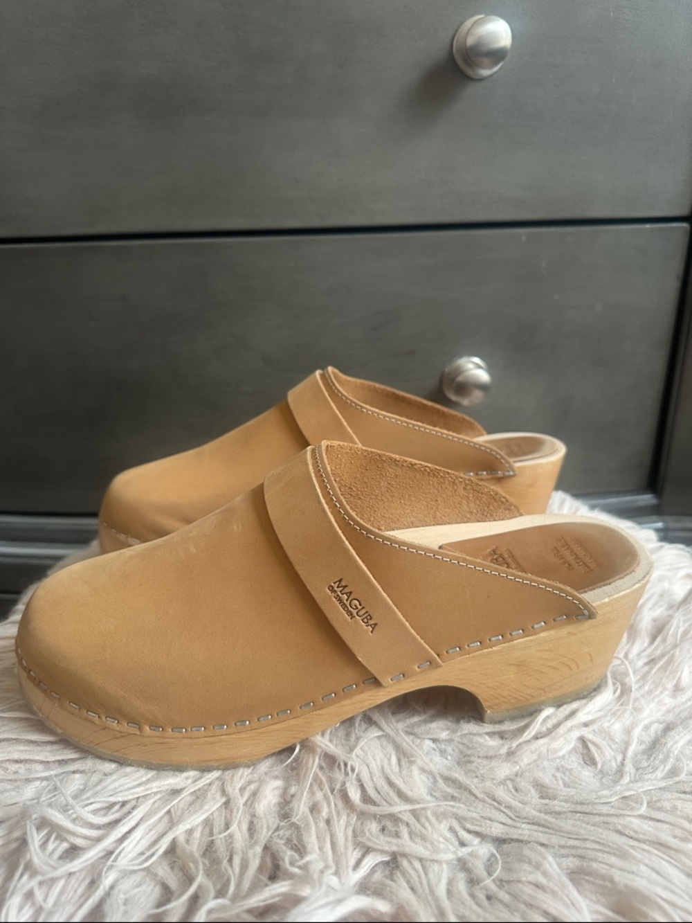 Maguba Camel Slip-On Clogs - Picture 6 of 10